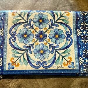 Brighton MOROCCAN Blue Folio Wallet
